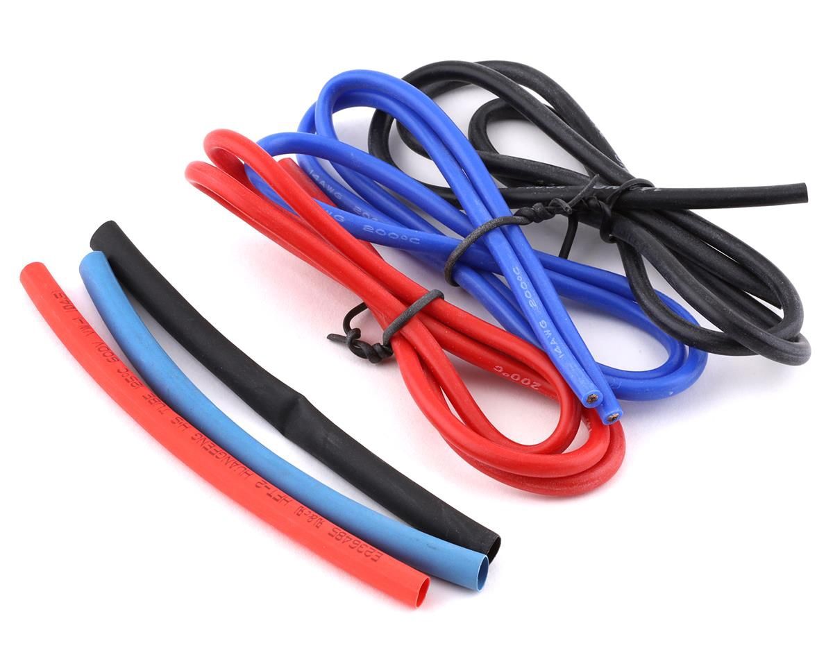 Yeah Racing Silicone Wire Set (Red, Black &amp; Blue) (3) (1.9&#39;) (14AWG)