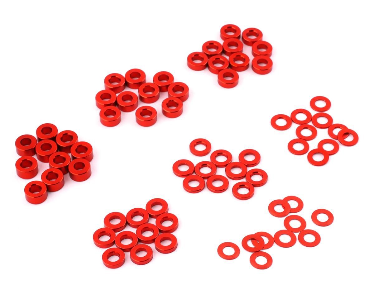 Yeah Racing 3x0.25/0.5/1.5/2/2.5/3mm Flat Washer Set (Red) (70)