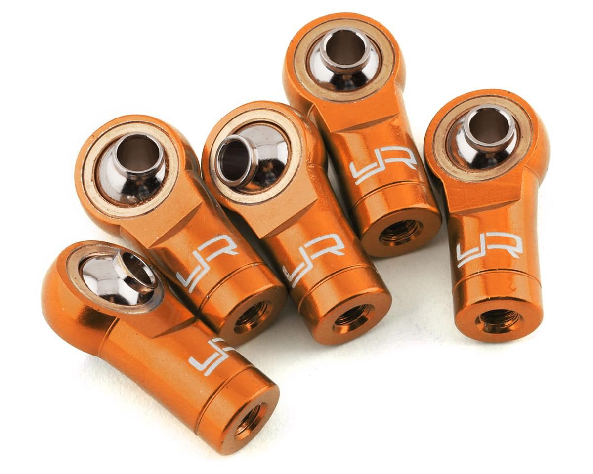 Yeah Racing 3mm Aluminum Threaded Rod Ends (Orange) (5) (Reverse Thread)