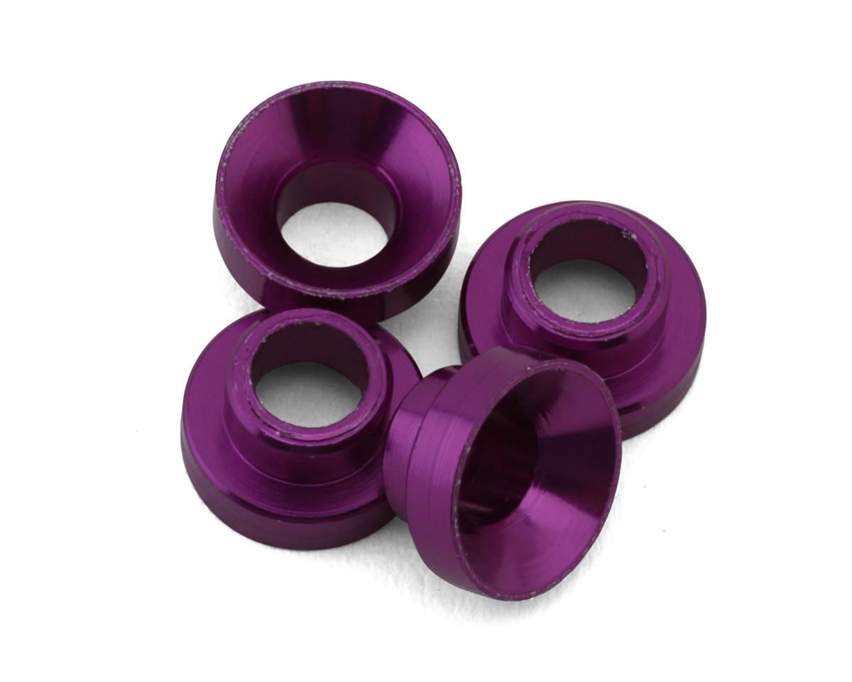 Yeah Racing Aluminum Servo Grommet Washers (Purple) (4)