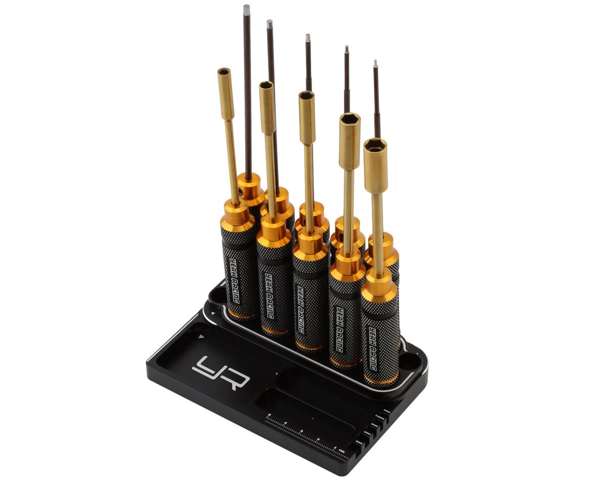 Yeah Racing 10-Piece Metric Hex &amp; Nut Drivers Tool Set w/Aluminum Tool Stand