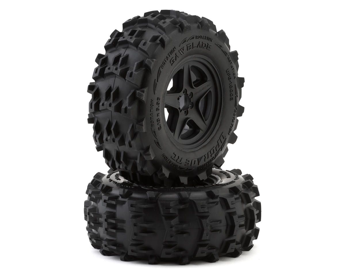 UPG-10003, UpGrade RC Saw Blade 2.8&quot; Pre-Mounted Off-Road Tires w/5-Star Wheels (2)