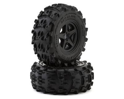 UpGrade RC Saw Blade 2.8&quot; Pre-Mounted Off-Road Tires w/5-Star Wheels (2)