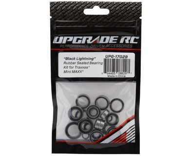 UPG-17029, UpGrade RC "Black Lightning" Rubber Sealed Bearing Kit for Traxxas Mini Maxx