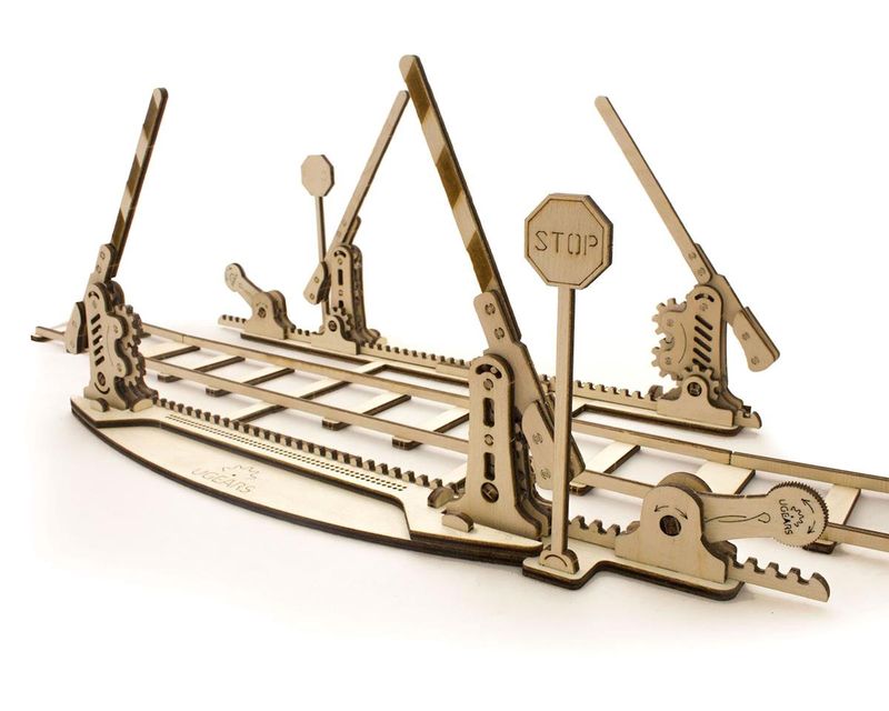 UGears Rails with Crossings Wooden 3D Model