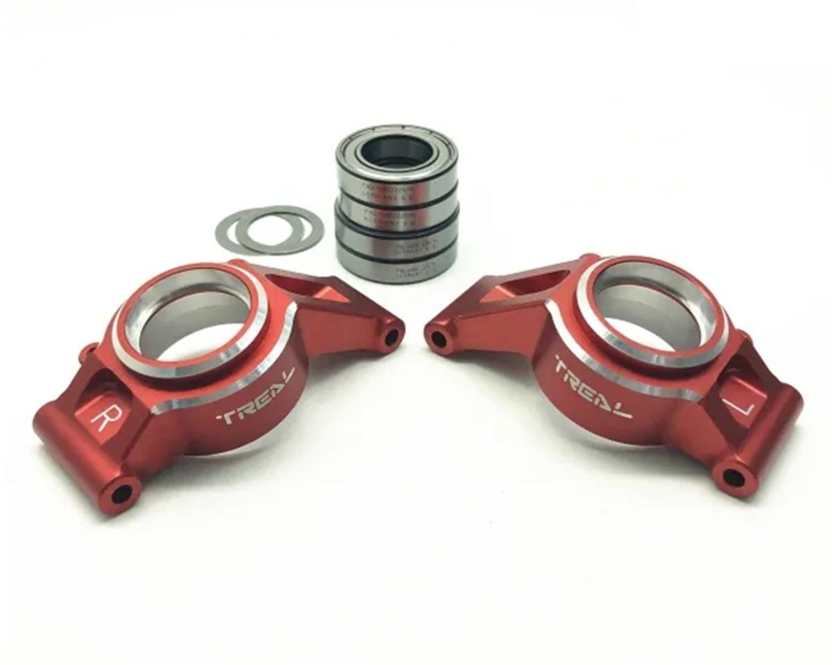 Treal Hobby 7075 Aluminum Rear Hub Set for TraxxasÔøΩ X-MaxxÔøΩ (Red) (2)