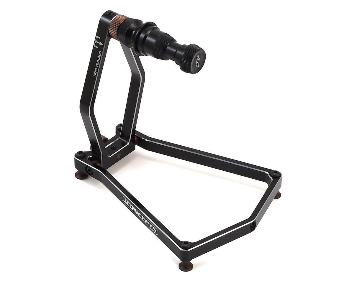 (Clearance) JCO2538-2, JConcepts 1/10 &amp; 1/8 Aluminum Tire Balancer w/Case (Black)