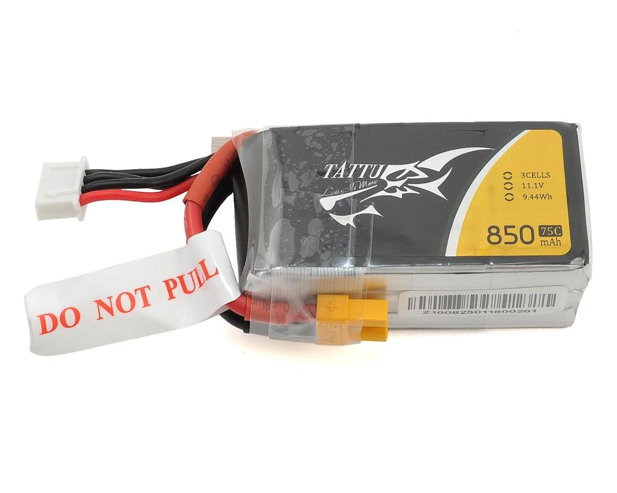 Tattu 3s LiPo Battery 75C (11.1V/850mAh)-1