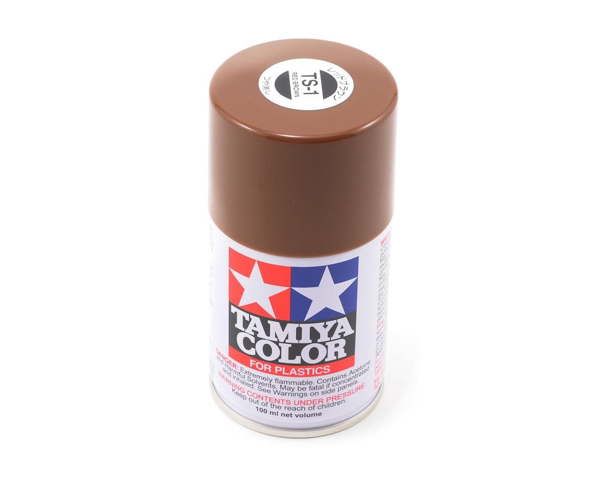 TAM85001, Tamiya TS-1 Red Brown Lacquer Spray Paint (100ml)