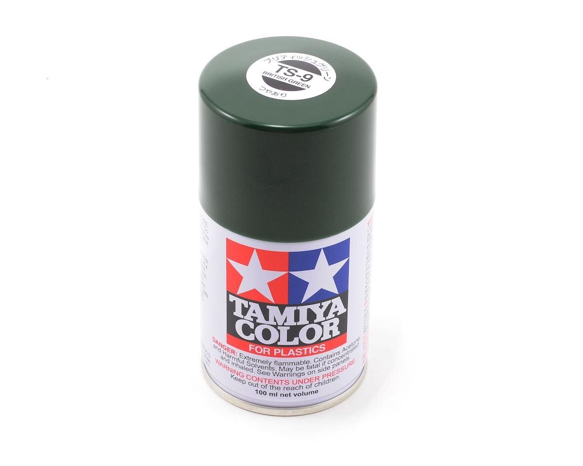 TAM85009, Tamiya TS-9 British Green Lacquer Spray Paint (100ml)