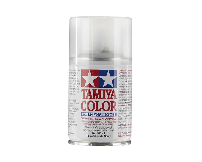 TAM86055, Tamiya PS-55 Polycarbonate Flat Clear Spray Paint (100ml)