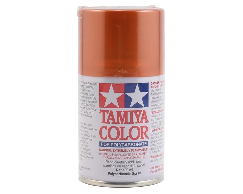 TAM86061, Tamiya PS-61 Metallic Orange Lexan Spray Paint (100ml)
