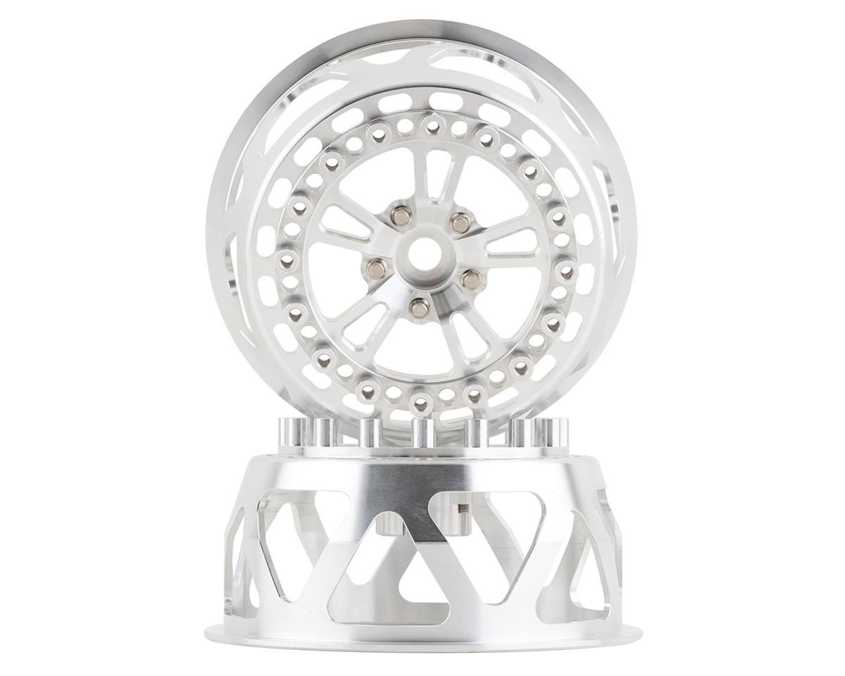 (Clearance) SSD00517, SSD RC V Spoke Lightweight Drag Rear Main Wheel Inserts (Silver) (2)