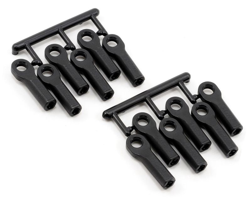 RPM Long Turnbuckle Rod End Set for Traxxas Chassis (Black) (12)
