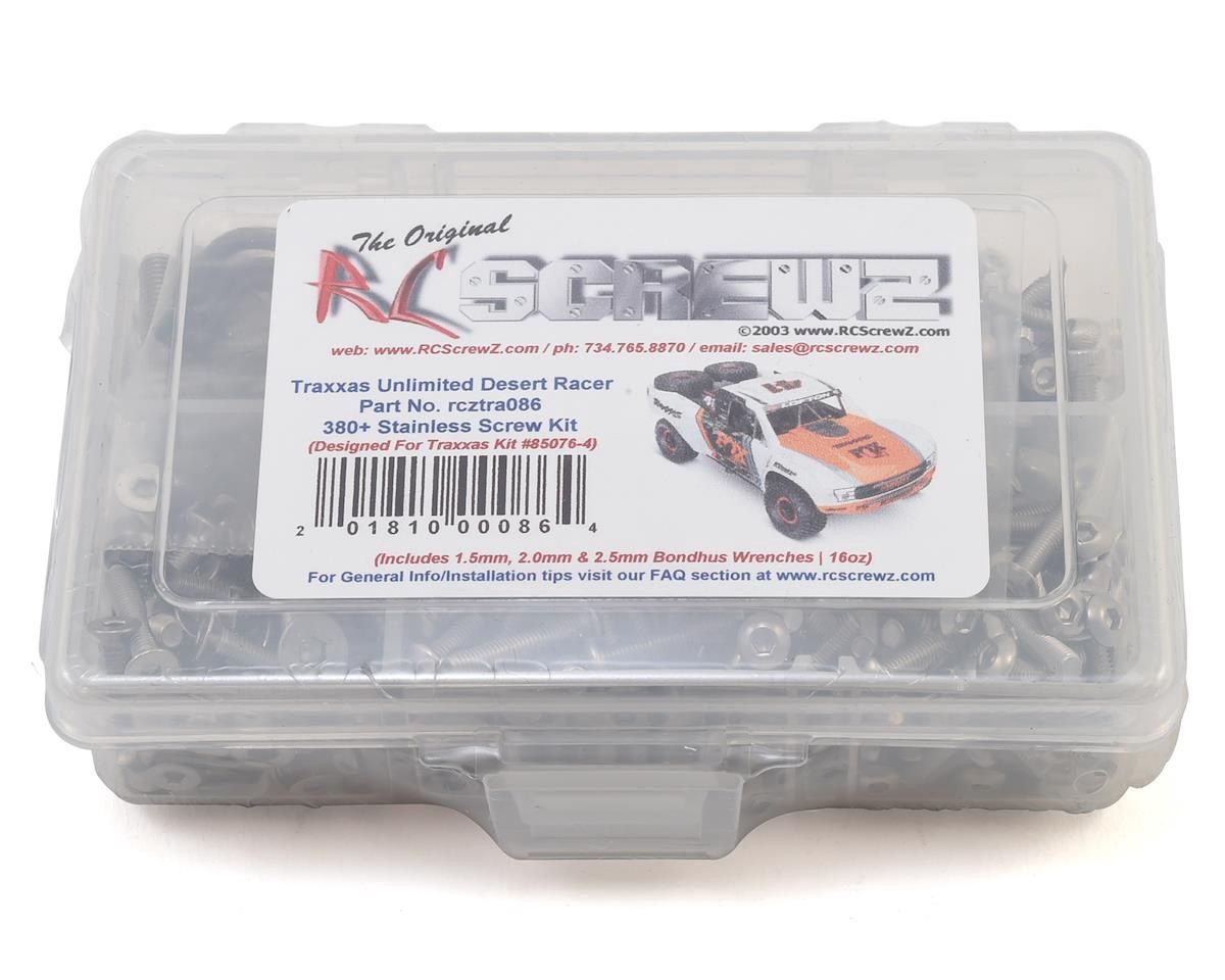 RCZTRA086, RC Screwz Stainless Steel Screw Kit for Traxxas Unlimited Desert Racer