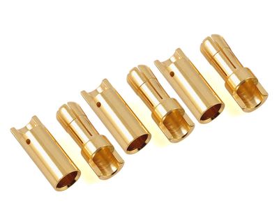 ProTek RC 5.5mm &quot;Super Bullet&quot; Solid Gold Connectors (3 Male/3 Female)