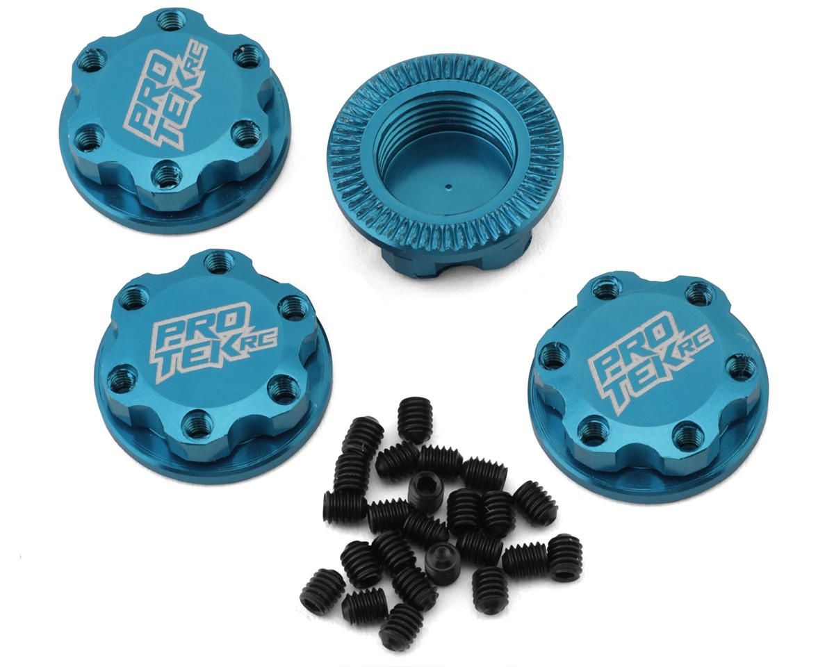 ProTek RC 17mm Captured &amp; Knurled Magnetic Wheel Nuts (4) (Blue)