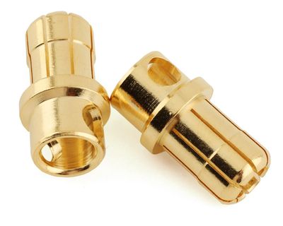 ProTek RC 8.0mm &quot;Super Bullet&quot; Solid Gold Connectors (2 Male)