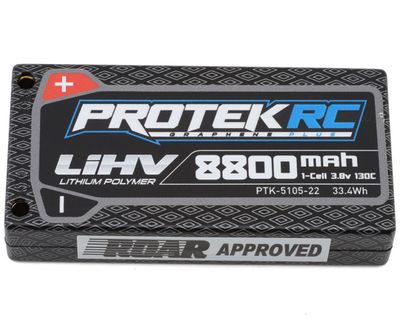 PTK-5105-22, ProTek RC 1S 130C Low IR Si-Graphene + HV LiPo Battery (3.8V/8800mAh)