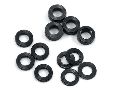 ProTek RC Aluminum Ball Stud Washer Set (Black) (12) (0.5mm, 1.0mm &amp; 2.0mm)