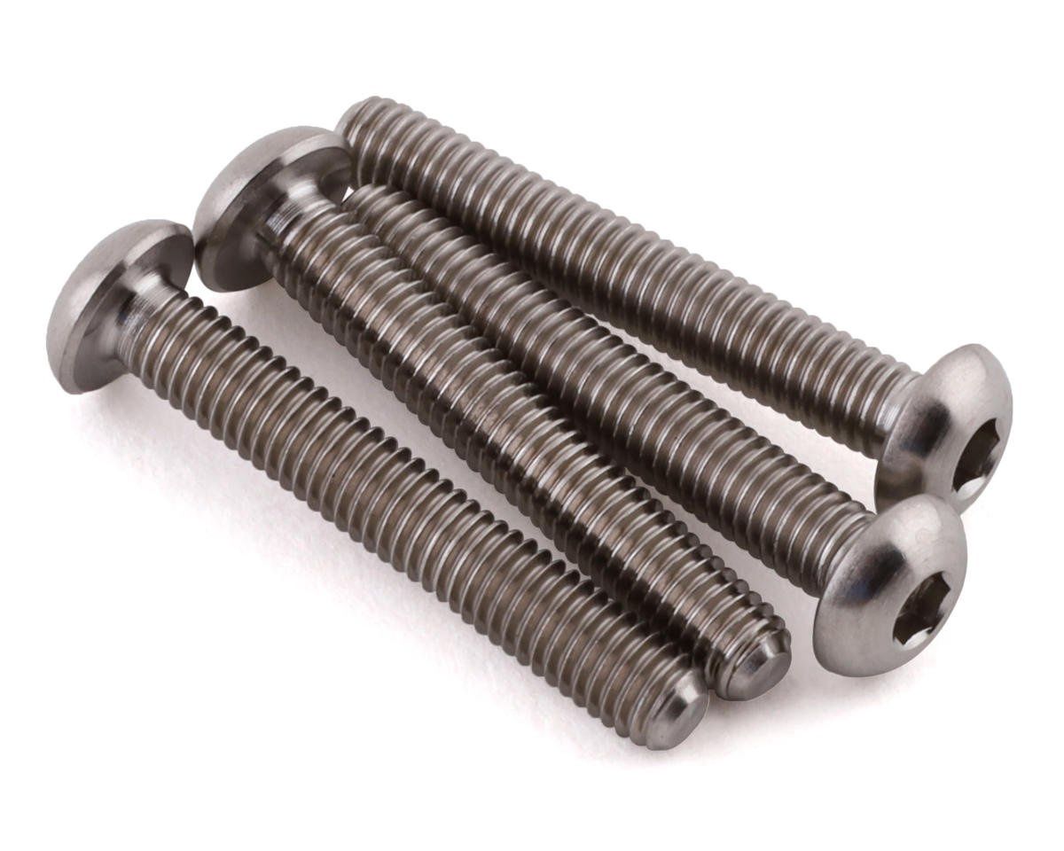 ProTek RC 3x22mm &quot;Grade 5&quot; Titanium Button Head Hex Screw (4)