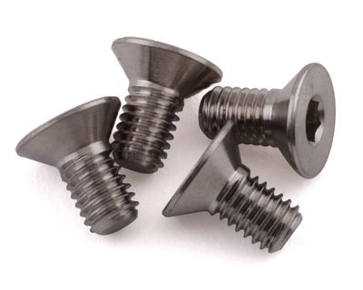 ProTek RC 3x6mm &quot;Grade 5&quot; Titanium Flat Head Hex Screw (4)