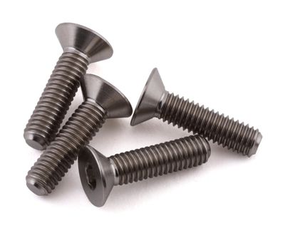 ProTek RC 3x12mm &quot;Grade 5&quot; Titanium Flat Head Hex Screw (4)