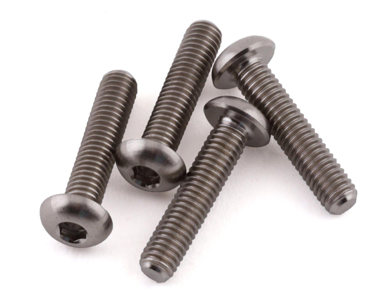 ProTek RC 3x14mm &quot;Grade 5&quot; Titanium Button Head Hex Screw (4)