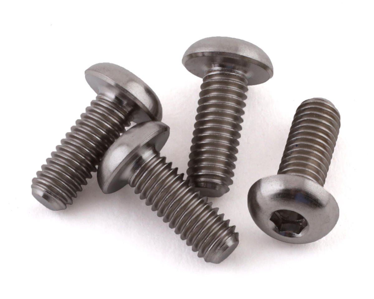 ProTek RC 3x8mm &quot;Grade 5&quot; Titanium Button Head Hex Screw (4)