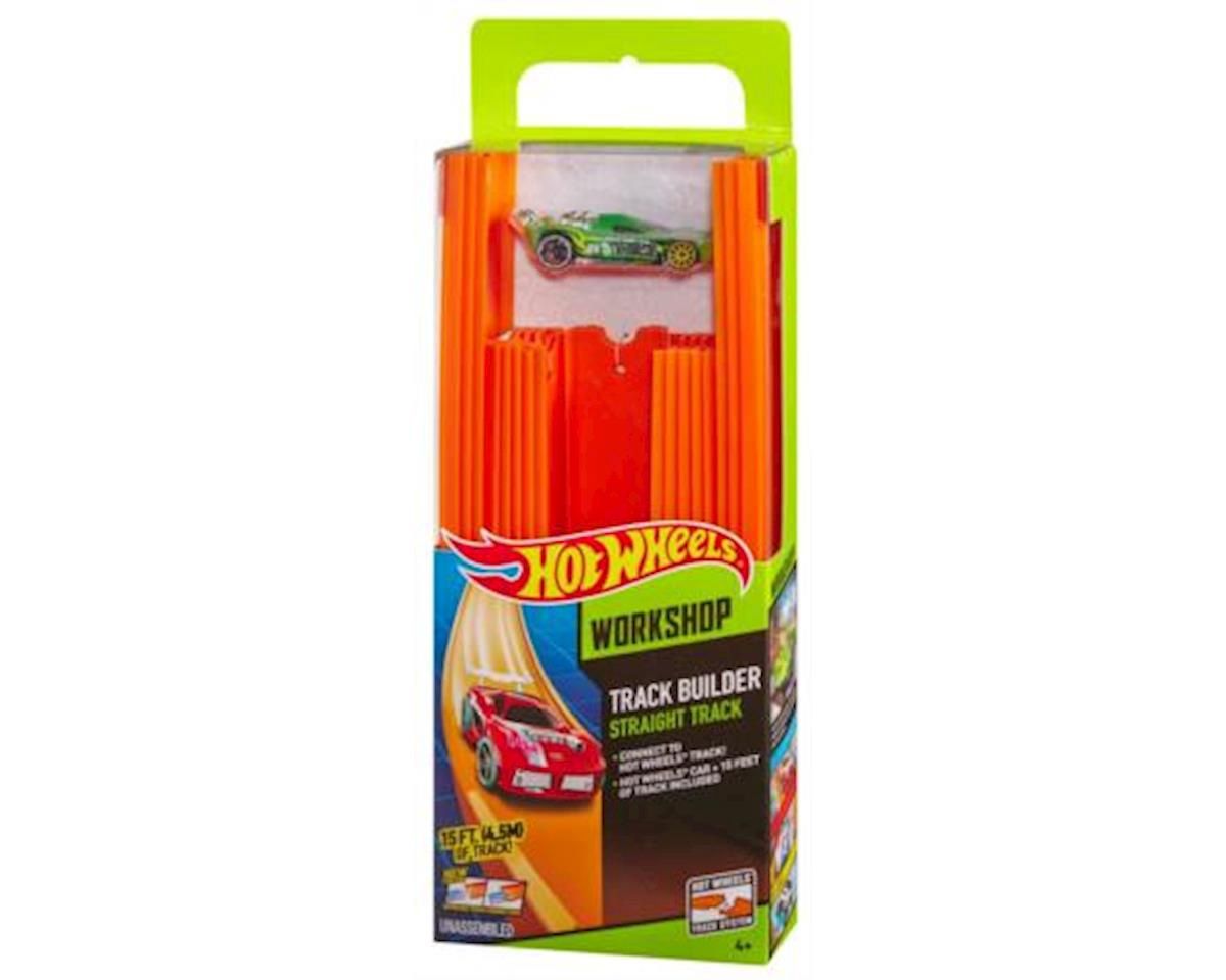 Hot Wheels Track Builder Straight Track Includes 15 Feet of Track and a Bonus Car Play Set - Toy