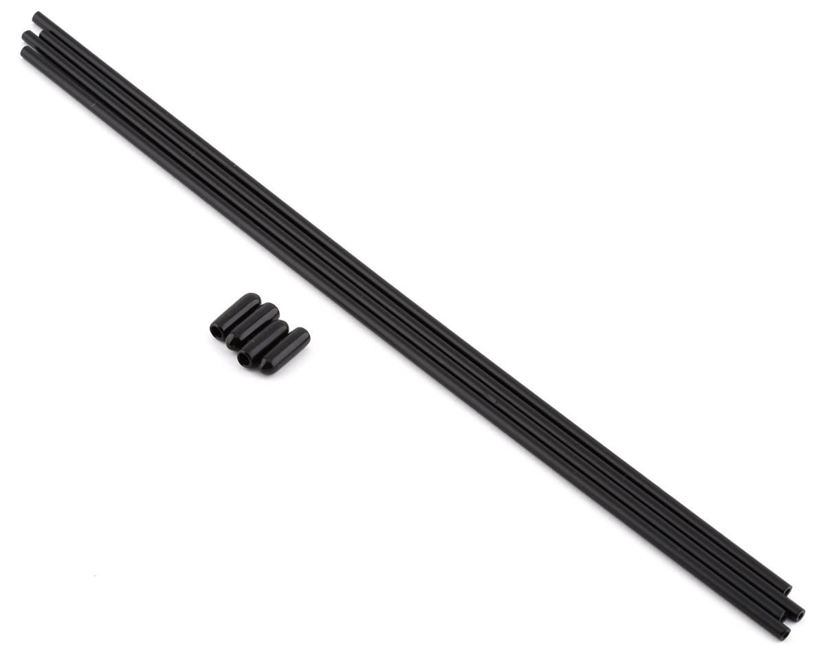 Kyosho Antenna Tubes &amp; Antenna Caps (Black) (4)