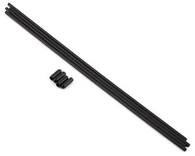 Kyosho Antenna Tubes &amp; Antenna Caps (Black) (4)
