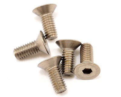 Kyosho 4x10mm Titanium Flat Head Hex Screw (5)