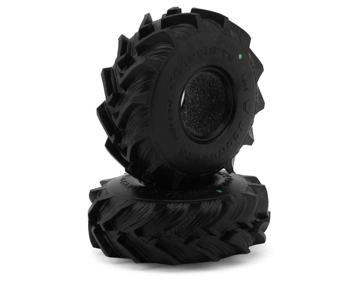 JConcepts Fling Kings 1.0&quot; Micro Crawler Tires (63mm OD) (2) (Green)