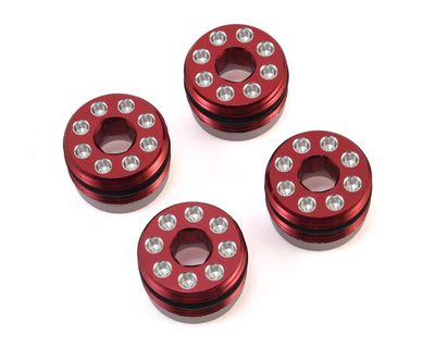 Hot Racing Arrma 1/8 Aluminum Delrin Cap Hub Nut (Red)