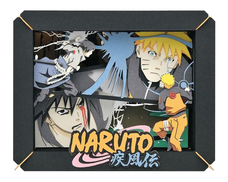 ENSKY PUZZLES Paper TheaterÔøΩ &quot;Naruto&quot; Sasuke &amp; Naruto 3D Diorama Kit