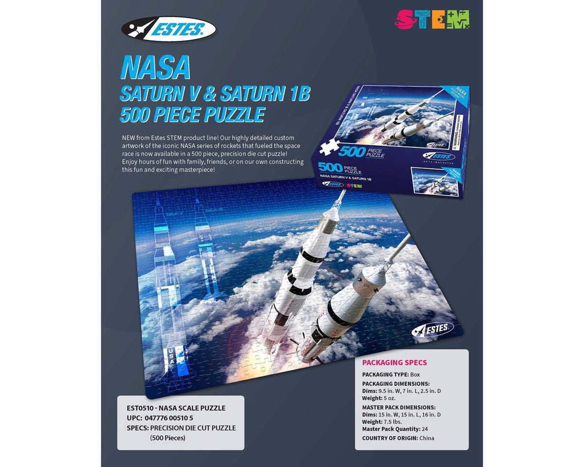 Estes Saturn V &amp; Saturn 1B Jigsaw Puzzle (500pcs)