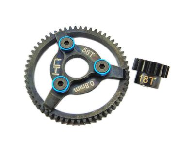 Hot Racing 32P Steel Pinion &amp; Spur Gear Set 18T/58T