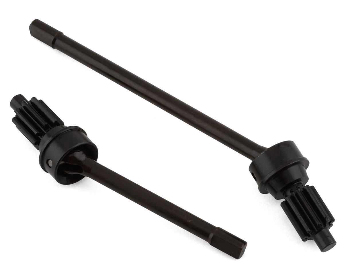 Hot Racing S2 Spring Steel Solid Front CV Axle w/Gear for Traxxas TRX-4 (2)