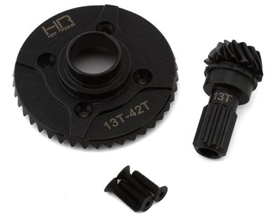 Hot Racing Steel Helical Differential Ring &amp; Pinion Gear for Traxxas X-Max/XRT-2