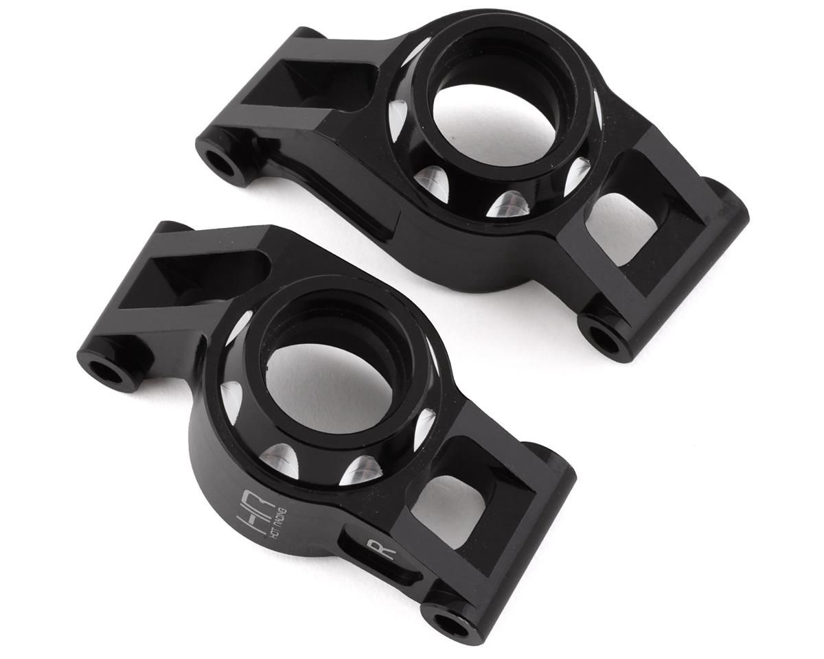 HRAMXX2201, Hot Racing Aluminum Rear Hubs Stub Axle Carriers for Traxxas Maxx (Black) (2)