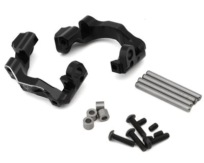 Hot Racing Aluminum Front Caster Blocks for TraxxasÔøΩ Mini MaxxÔøΩ (Black) (2)