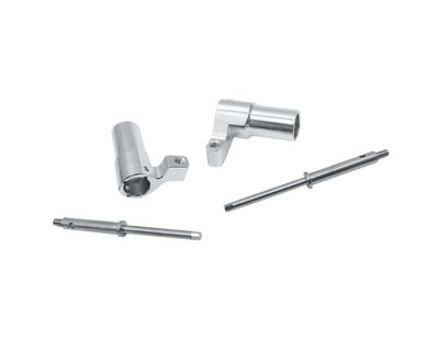 Hot Racing Blue/Silver Aluminum Rear Axle Lock-Out Kit