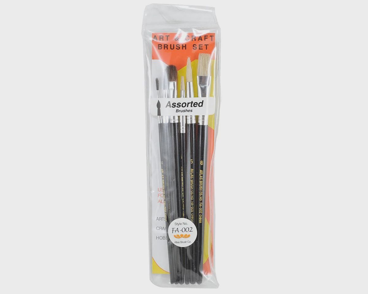 ABSFA-002, Atlas Brush Economy Paint Brush Set (6)