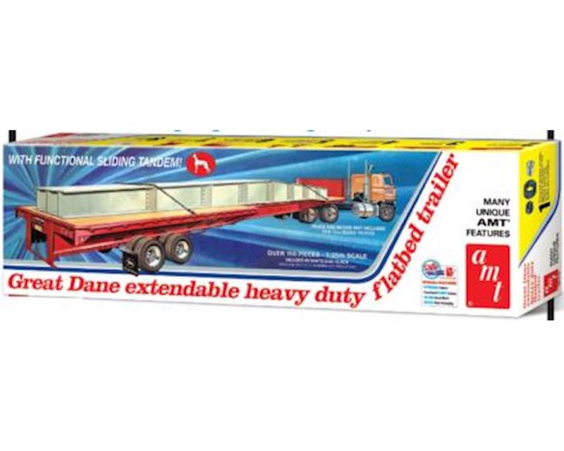 AMT1111/06, AMT 1/25 Great Dane Extendable Flatbed Trailer Model Kit