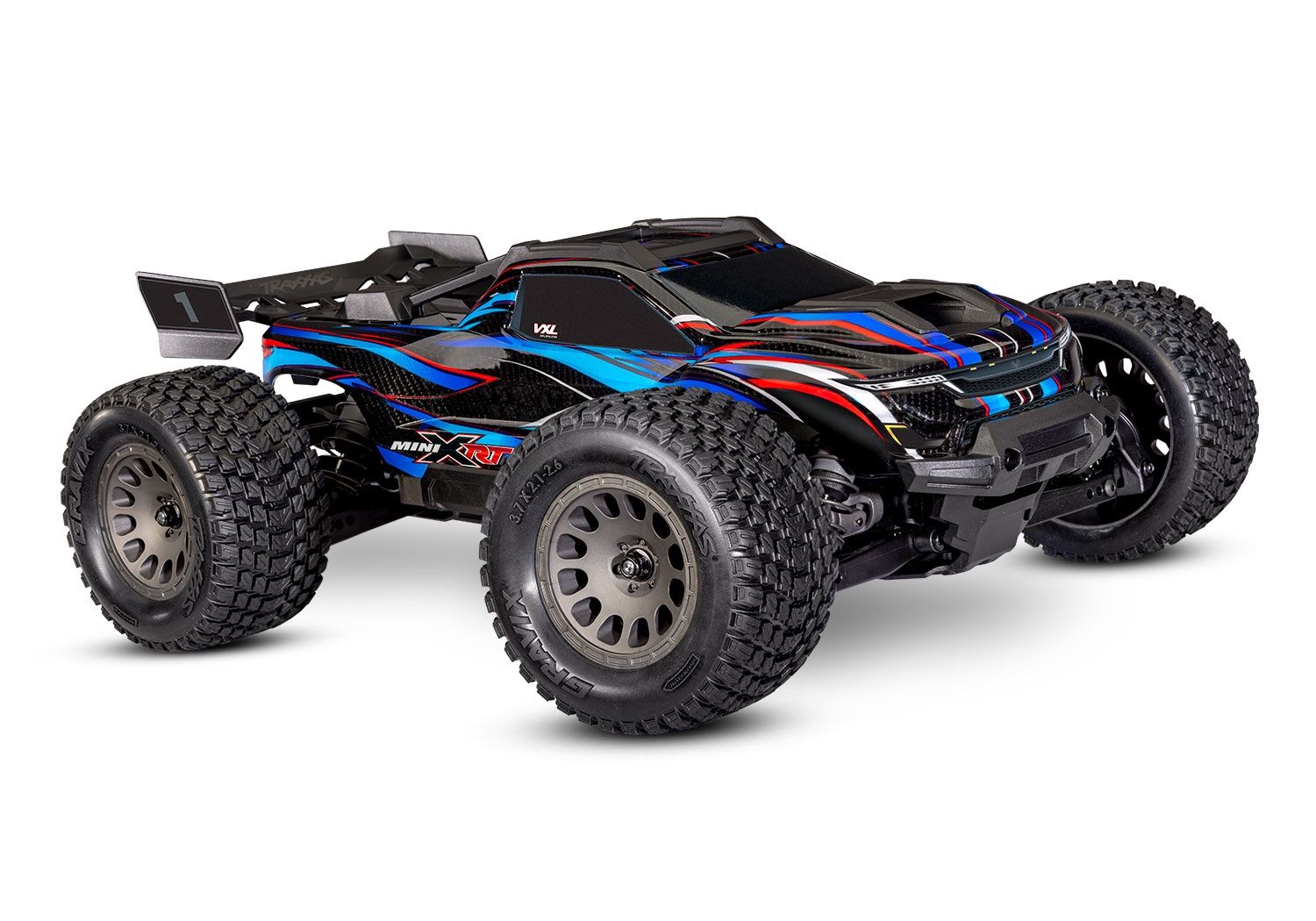 Traxxas Mini XRT 3S VXL Brushless 1/16 Scale 4WD RTR Monster Truck, Color: Blue