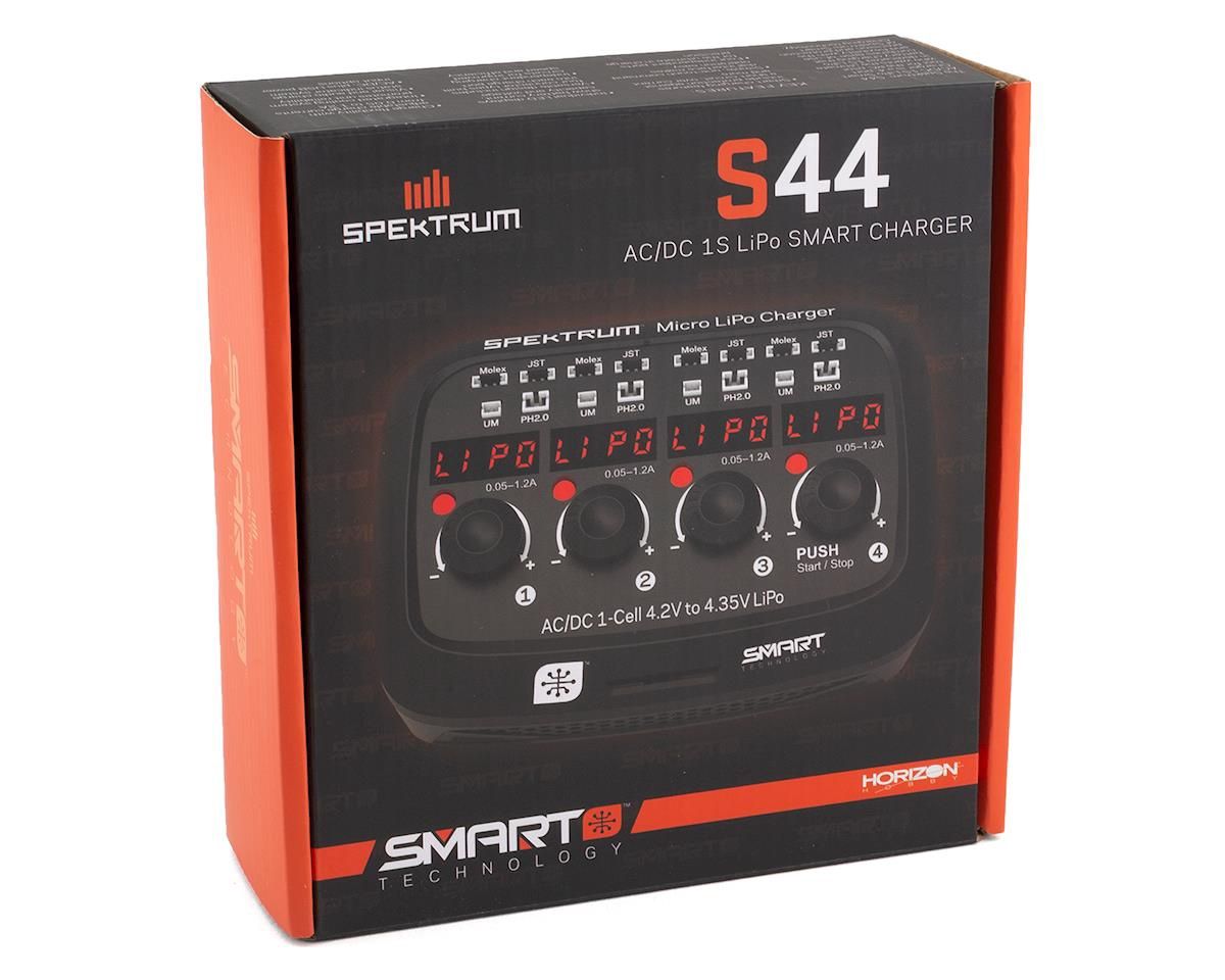 SPMXC1040, Spektrum RC S44 AC/DC 1S LiPo Smart Charger