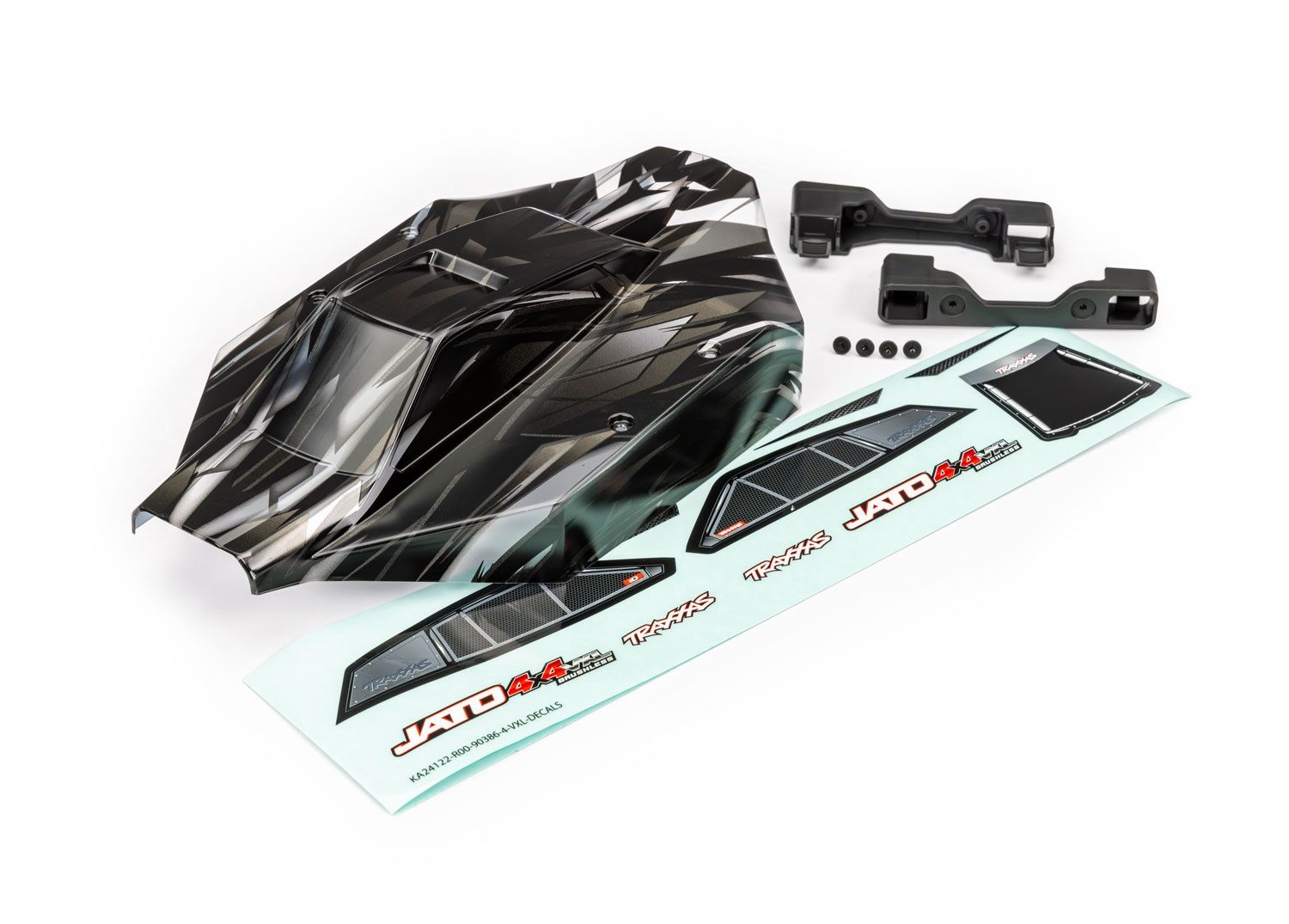 TRA9060X, Traxxas Body, Jato 4X4 VXL, ProGraphix (graphics are printed, requires paint &amp; final color application)/ decal sheet