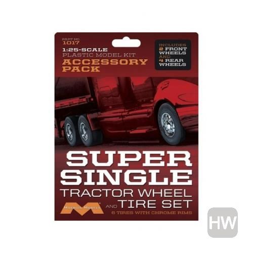 1/25 Super Single Trailer Wheels & Tyres Moebius 1018