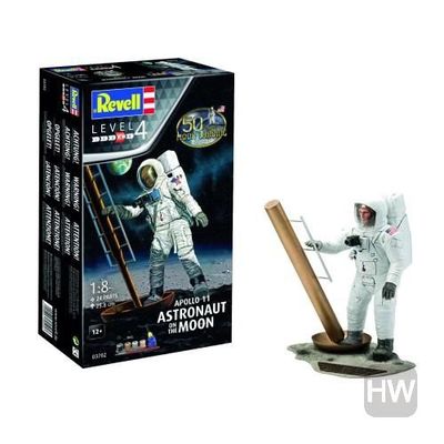 RVL03702, Revell of Germany - Apollo 11 Astronaut on the Moon 50th w/ Paint &amp; Glue 1/8